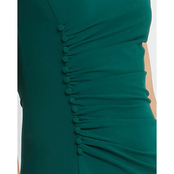 O.p.t Quinn Forrest Green Old Money Vintage Inspired Midi Dress Small - Picture 8 of 9